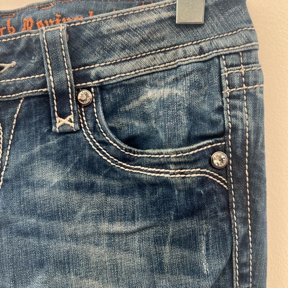 Rock Revival Blue Boot Cut Jeans with Decorative Stitching Size 29 Women’s - Picture 11 of 12